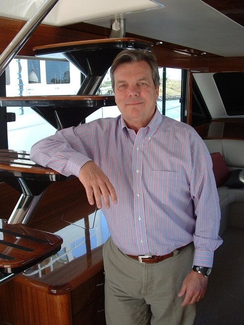 Dave Northrop, president of Maritimo USA at the Miami International Boat Show.  © Bob Wonders